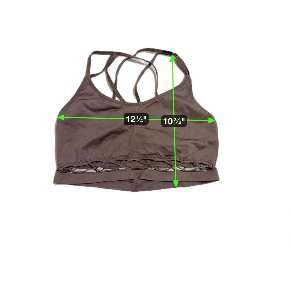 Victoria’s Secret VSX Elevate Strappy Sports Bra Caramel Kiss‎ Size S - Picture 9 of 10